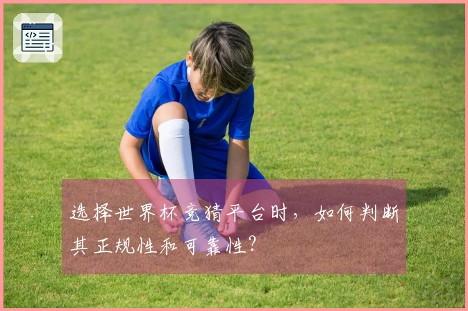 选择世界杯竞猜平台时，如何判断其正规性和可靠性？